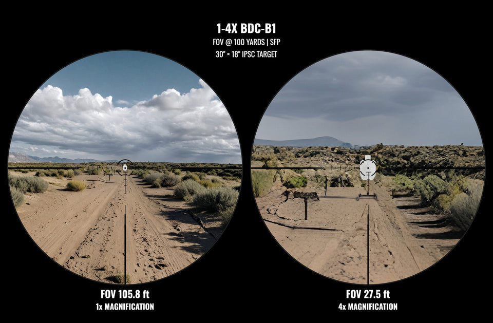 MON Banshee 1-4x20 LPVO Rifle Scope MX1 FDE