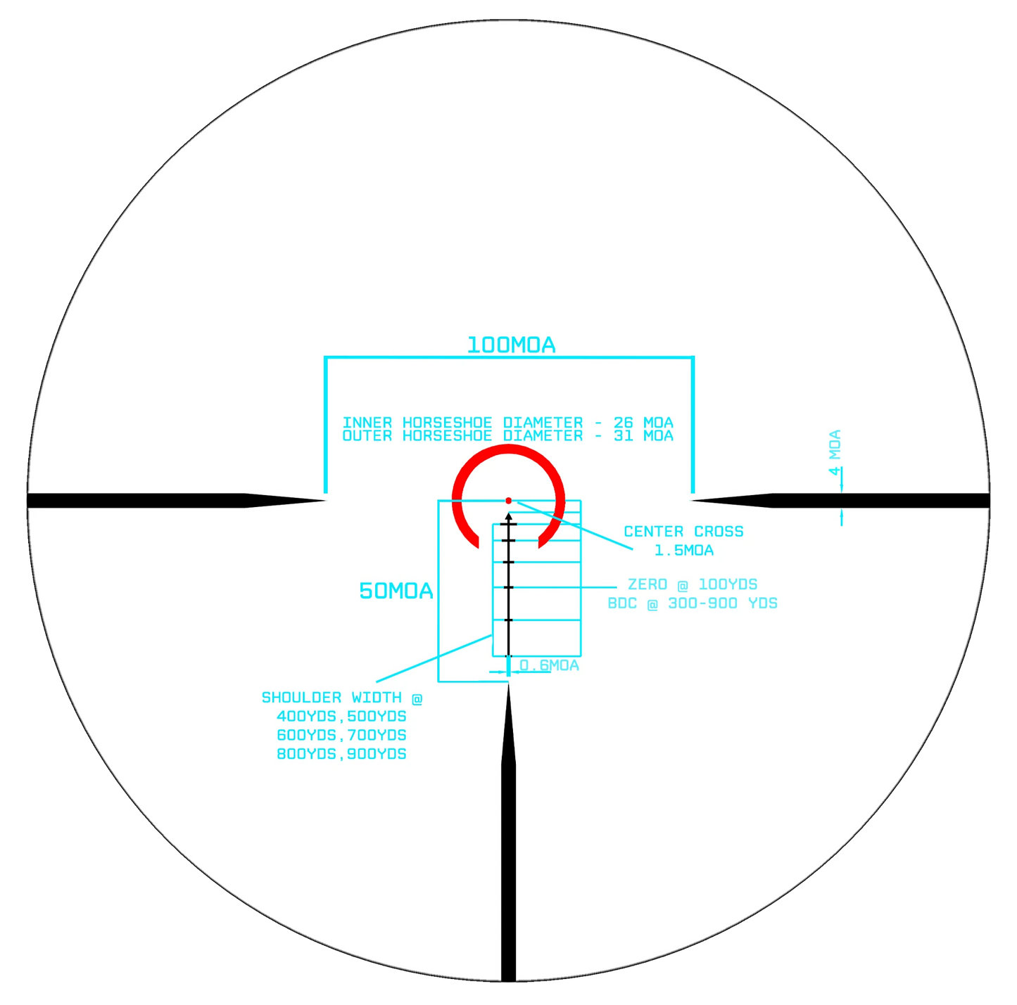 MON Archangel SE 1-6 Second Focal Plane LPVO BDC-A3