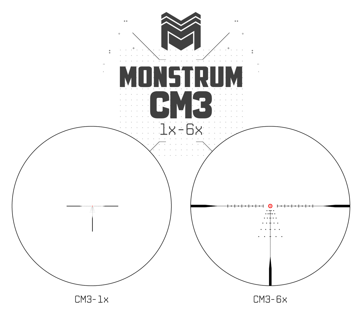MON Archangel X2 1-6x24 First Focal Plane LPVO Series CM3 MOA