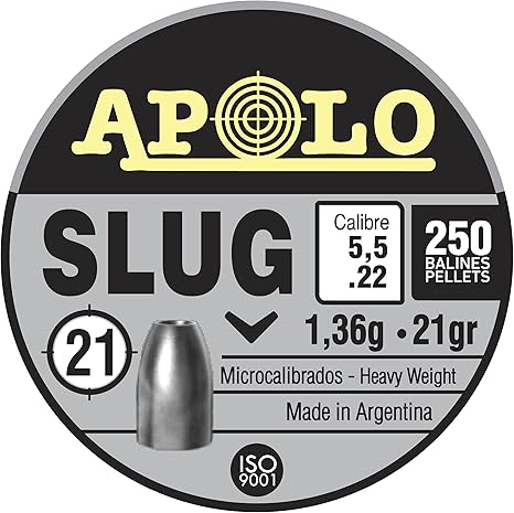 Apolo Airgun Slug .22 Caliber, 21 Grains 250ct