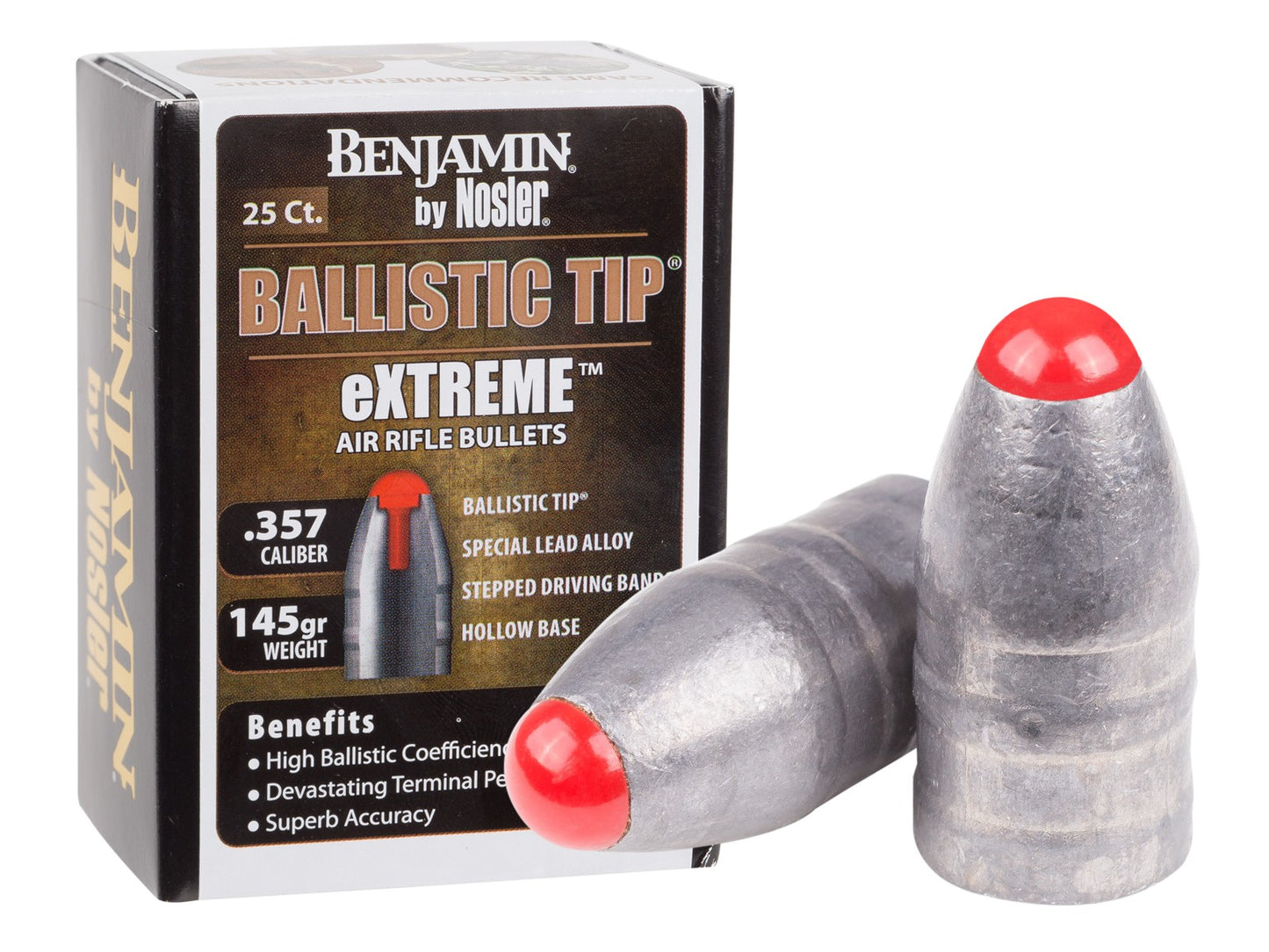 Benjamin Nosler Air Rifle Bullets: Ballistic Tip eXTREME 9mm/357