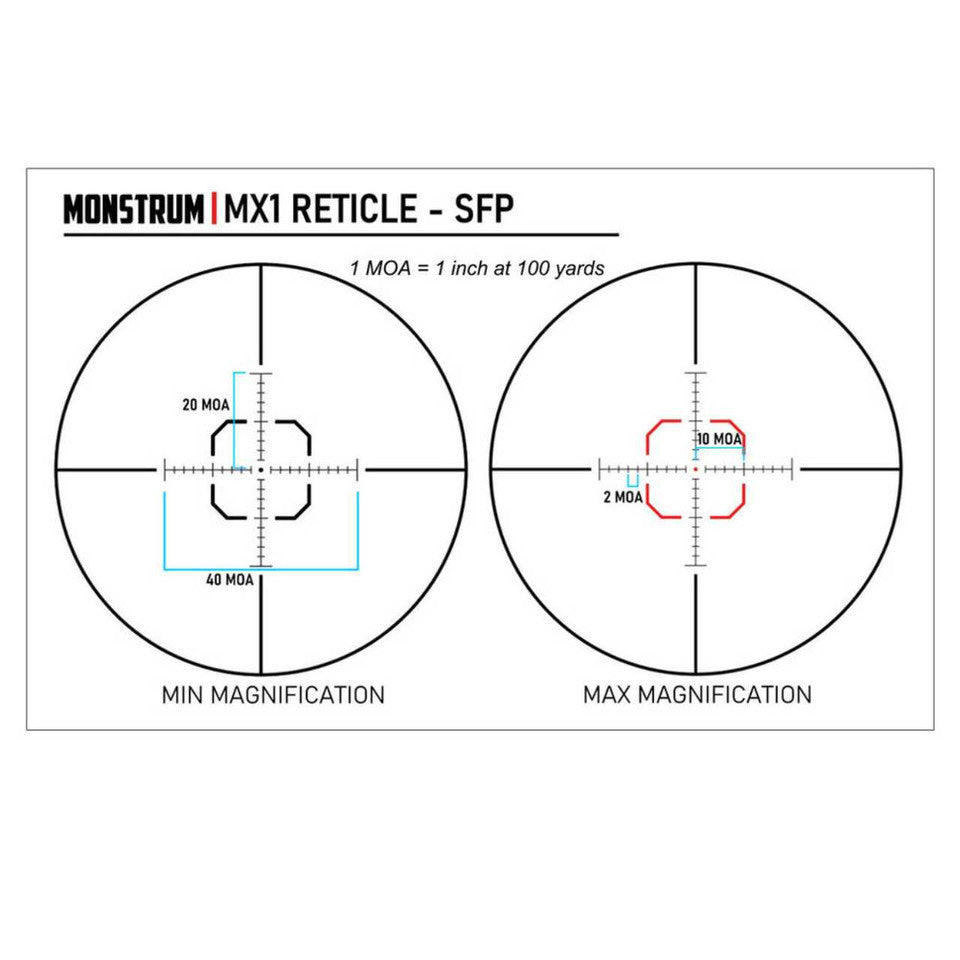 MON Banshee 1-4x20 LPVO Rifle Scope MX1 FDE