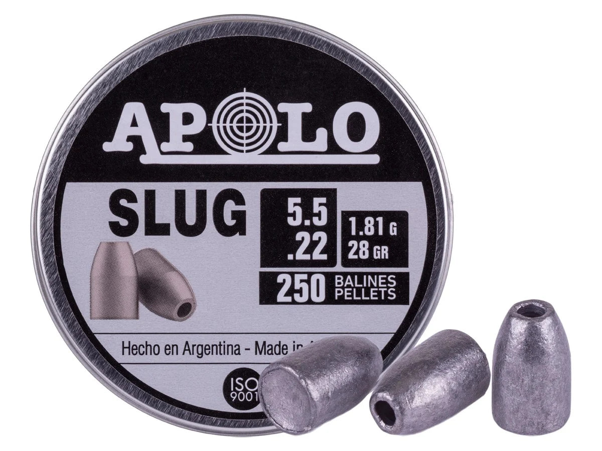 Apolo Slug — .22 Cal (5.5mm) 28 Grain Hollowpoint (250-Count)
