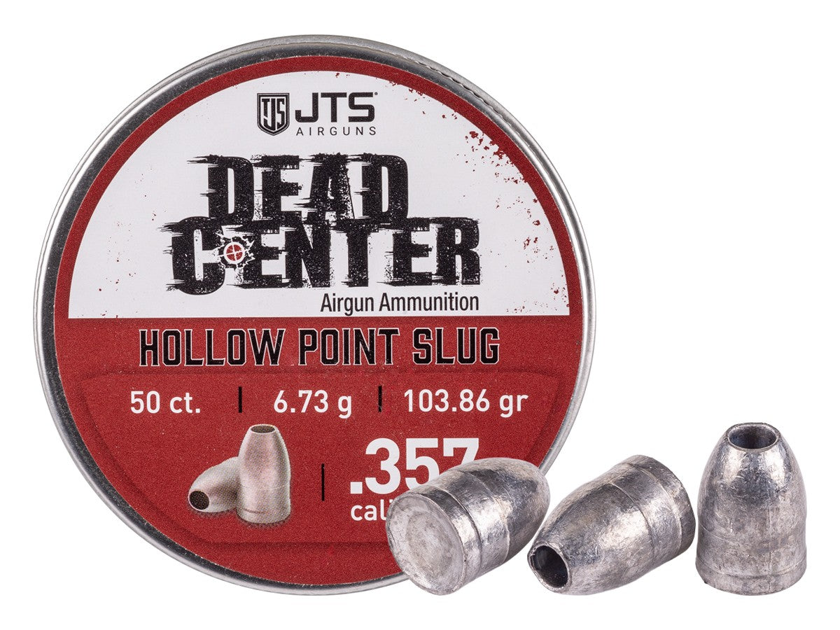 JTS Dead Center Precision .357cal. 6.73g (103.86 gr) Hollow Point Slugs (50 ct) Bulk