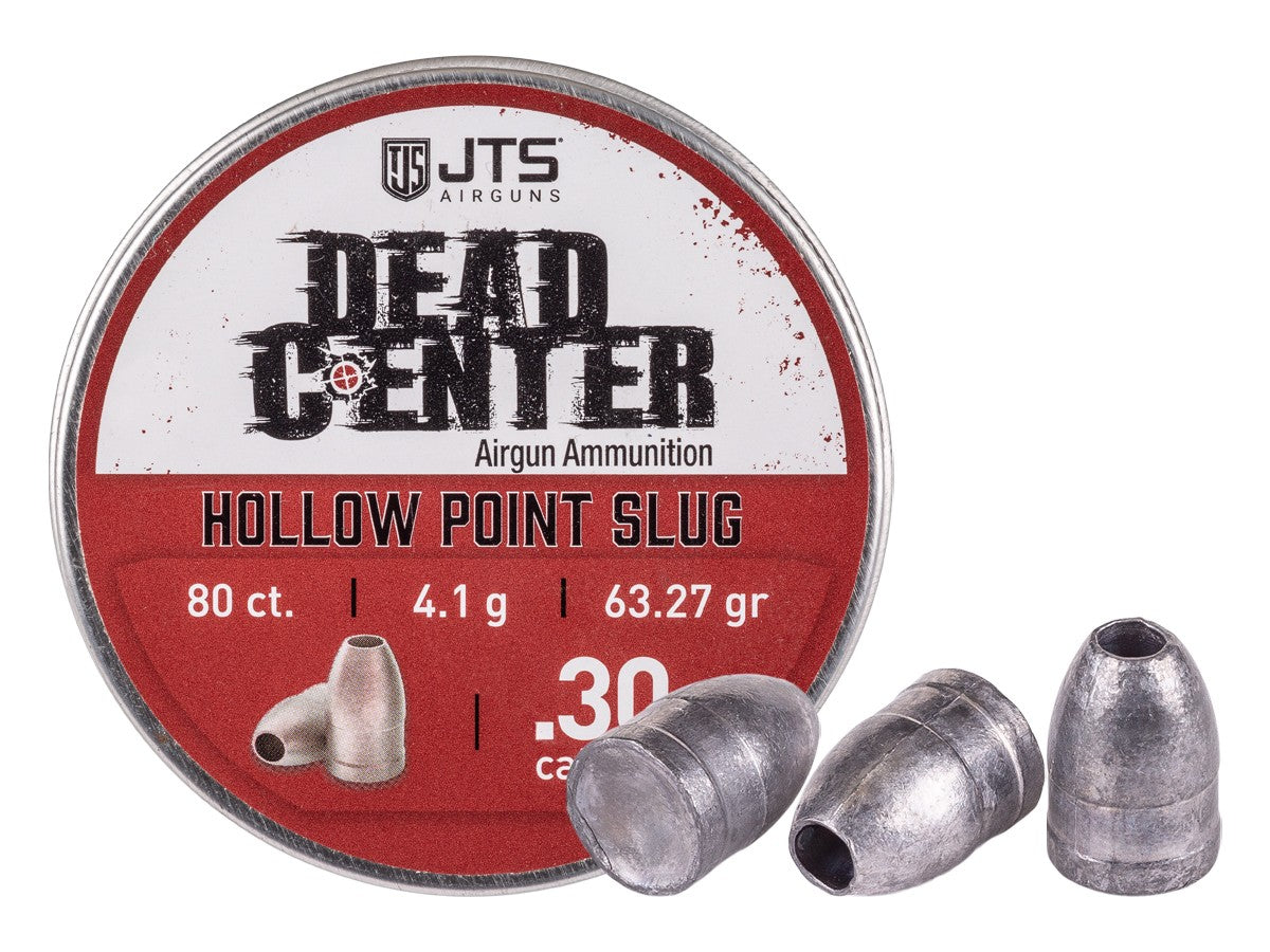 JTS Dead Center Precision .30cal. 4.1g (63.27 gr) Hollow Point Slugs (80 ct) Bulk