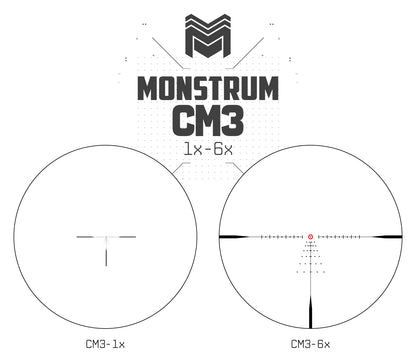 MON Archangel X2 1-6x24 First Focal Plane LPVO Series CM3 MOA