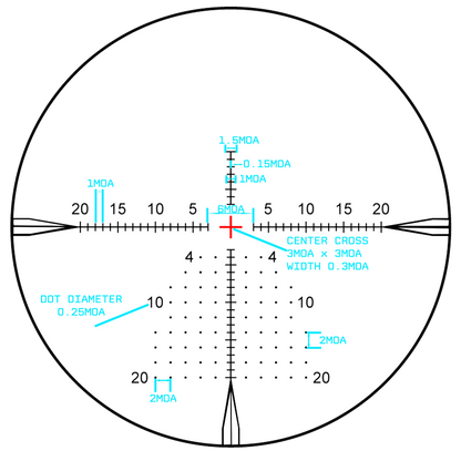 Monstrum Hornet II 6-24x50 FFP Rifle Scope (CM4 — MOA)