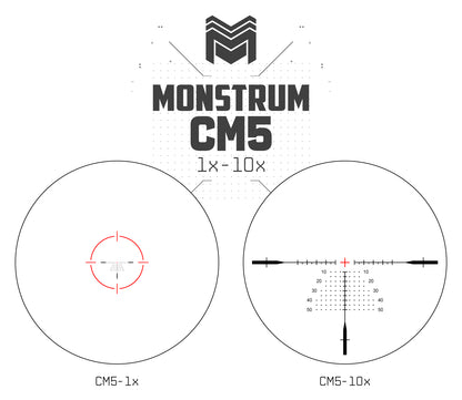 MON Archangel X2 1-10x24 First Focal Plane LPVO Series CM5 MOA