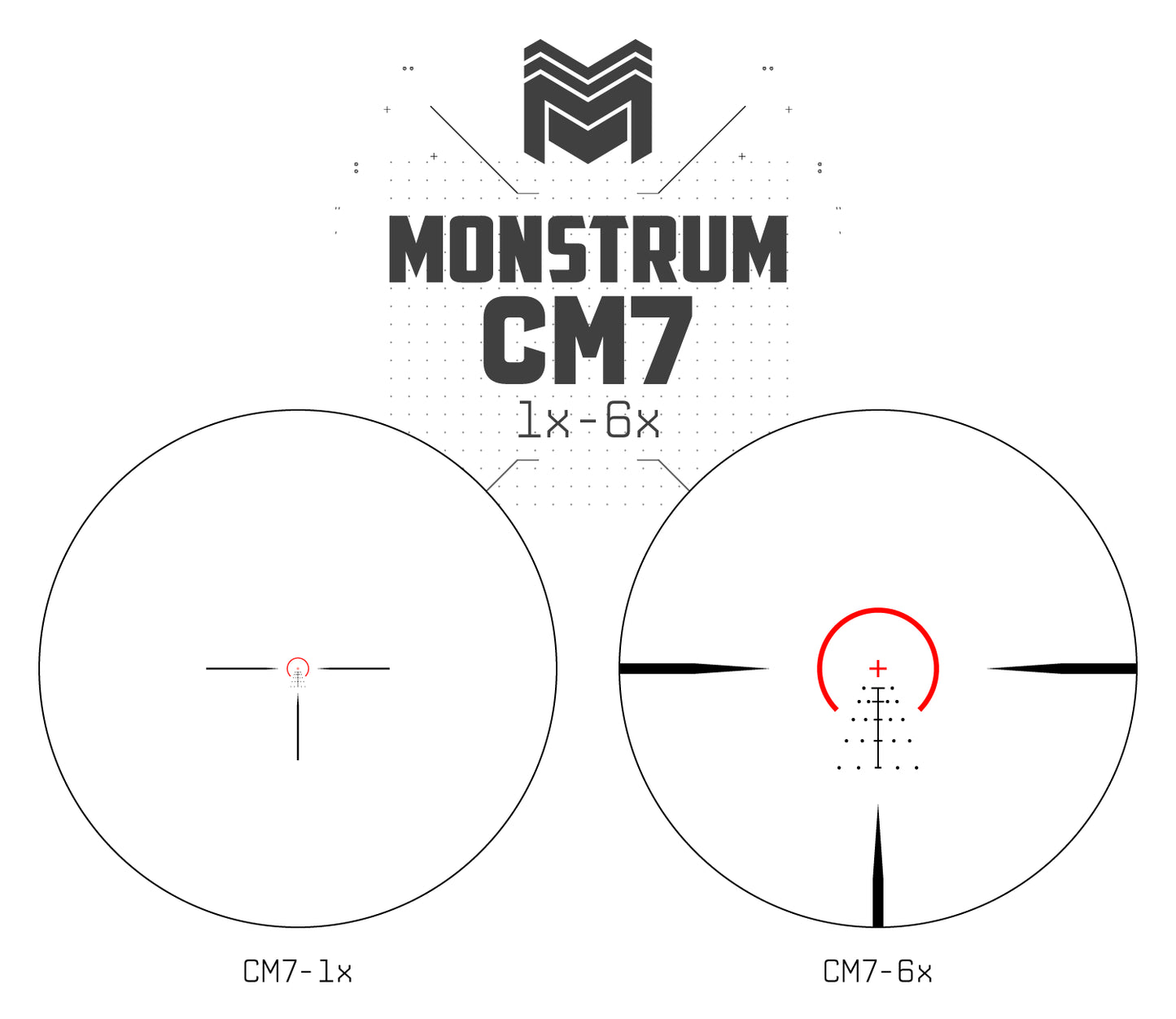 MON Archangel X2 1-6x24 First Focal Plane LPVO Series CM7