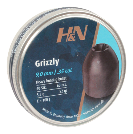 H&N Grizzly .35 Cal — 82 Grain Hunting Slugs, 60 Count